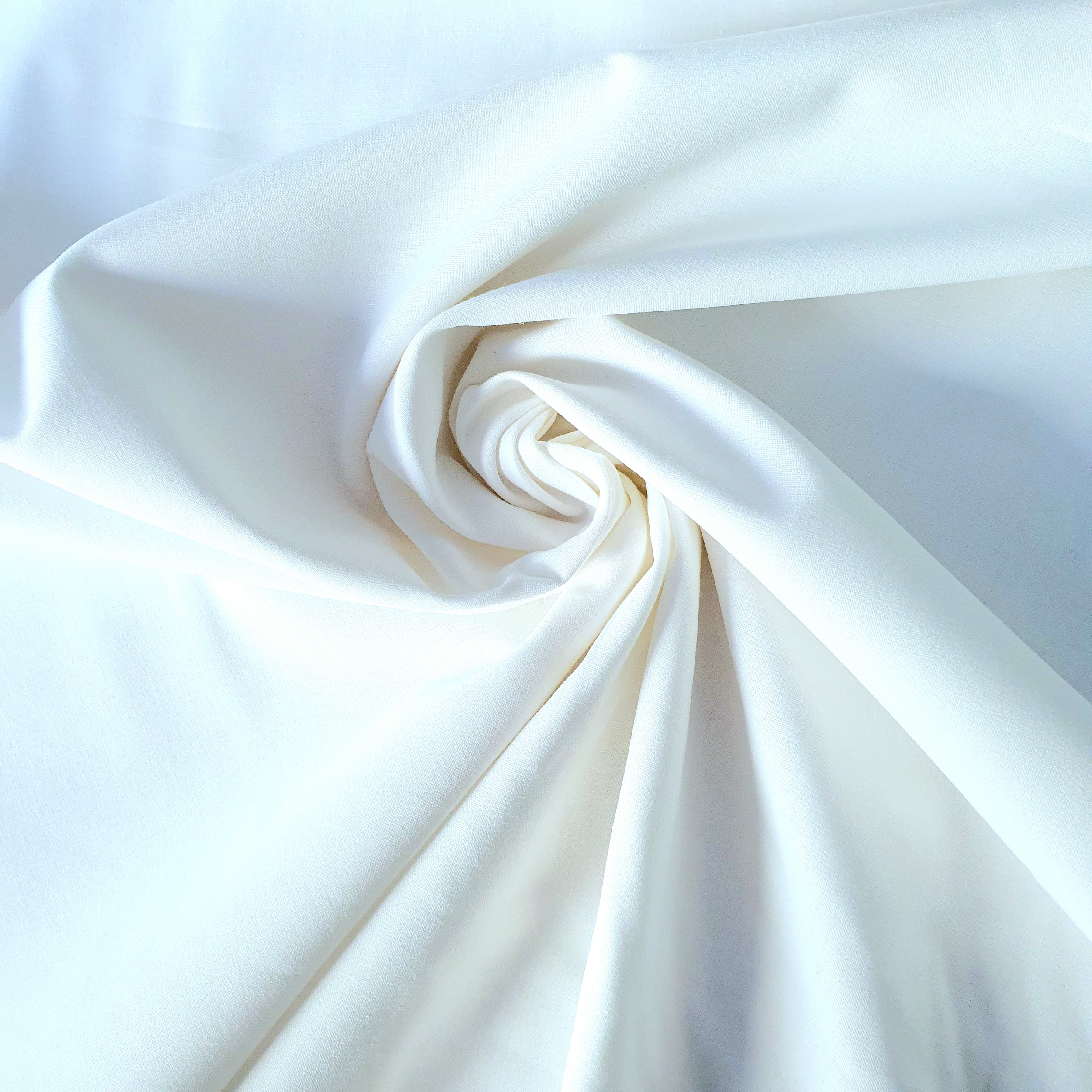 Tissu popeline de coton blanc