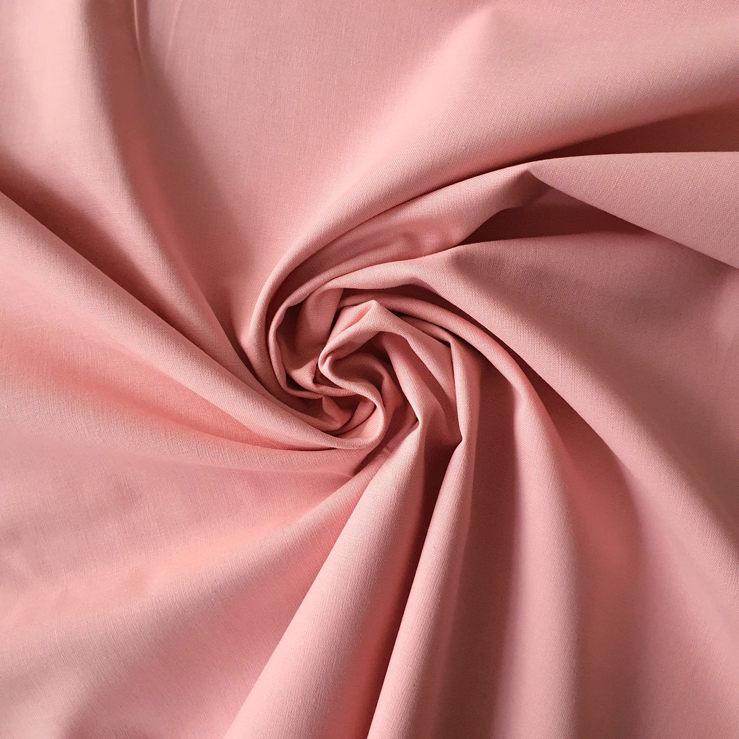 Tissu coton percale rose