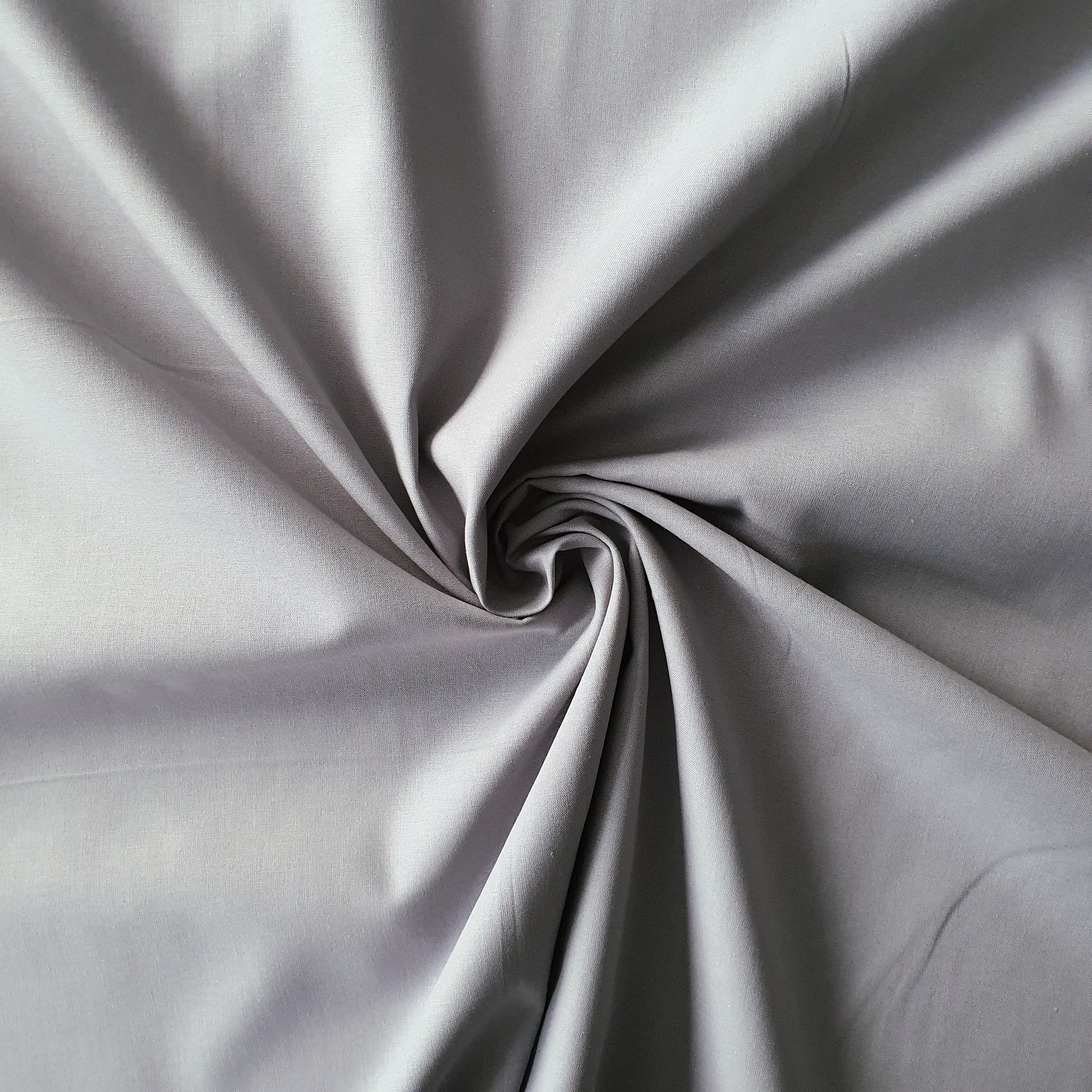 Tissu coton popeline coton uni gris clair