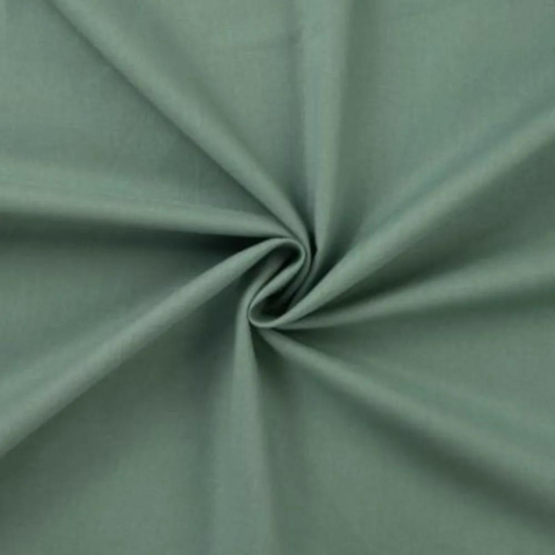 Tissu coton uni vert sauge