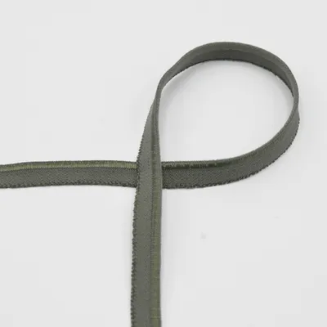 passepoil élastique 10mm vert kaki