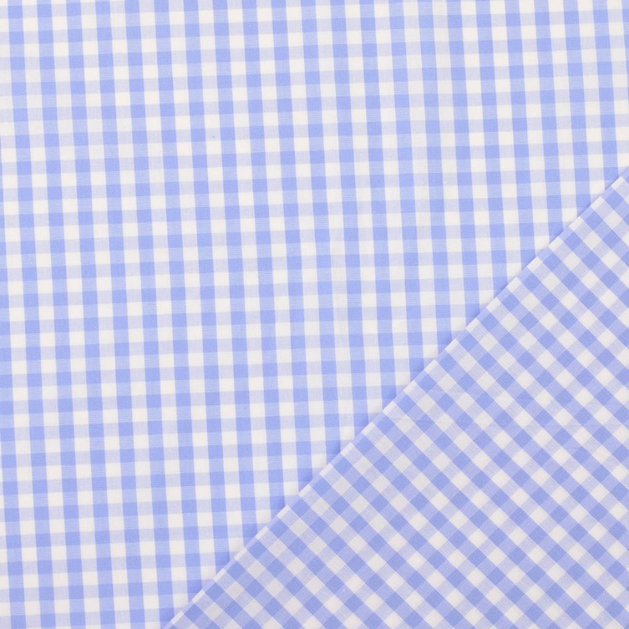 Tissu coton vichy bleu (2)