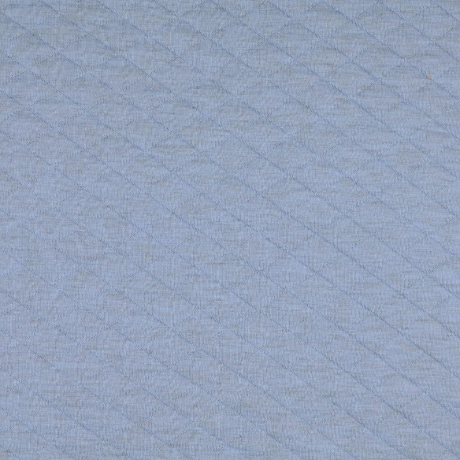 Tissu matelassé chiné bleu gris