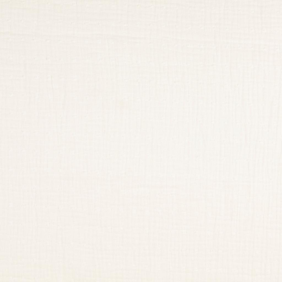 Tissu double gaze plumetis écru