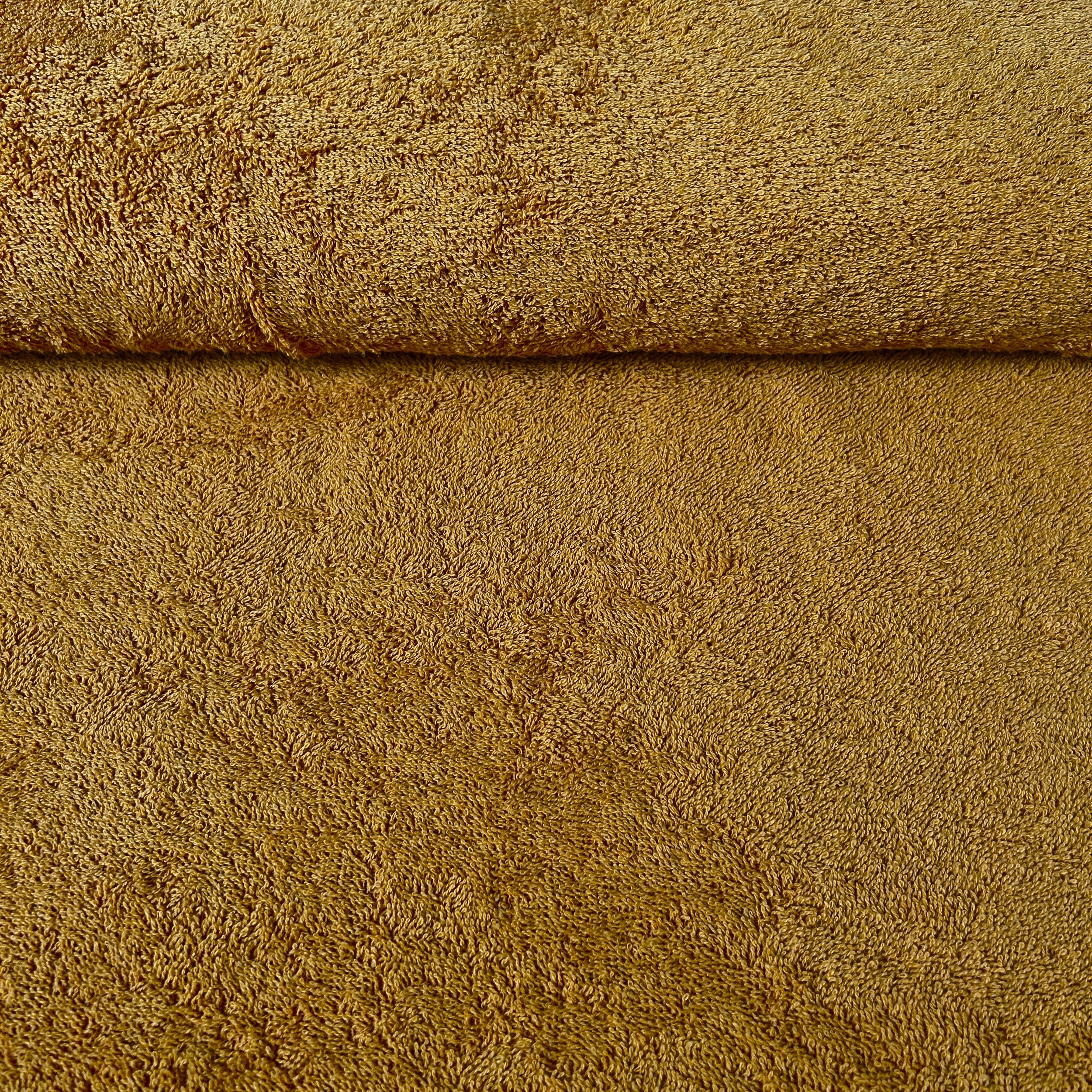 Tissu coton éponge ocre