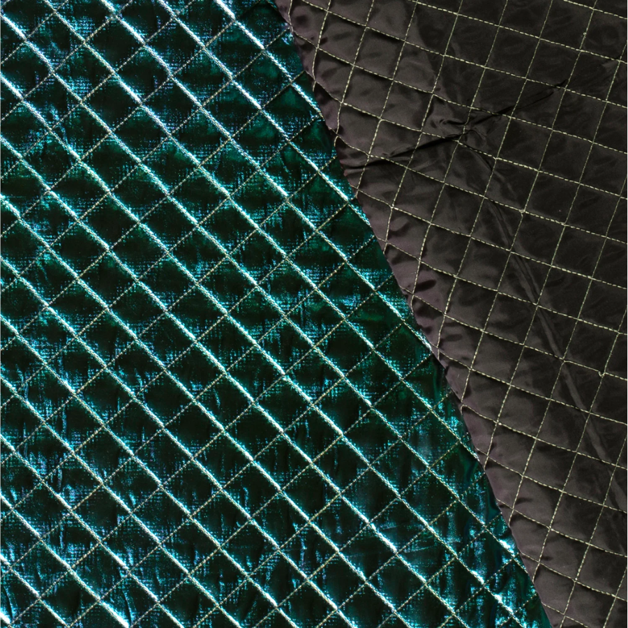 Tissu matelassé losange irisé violet bleu (2)