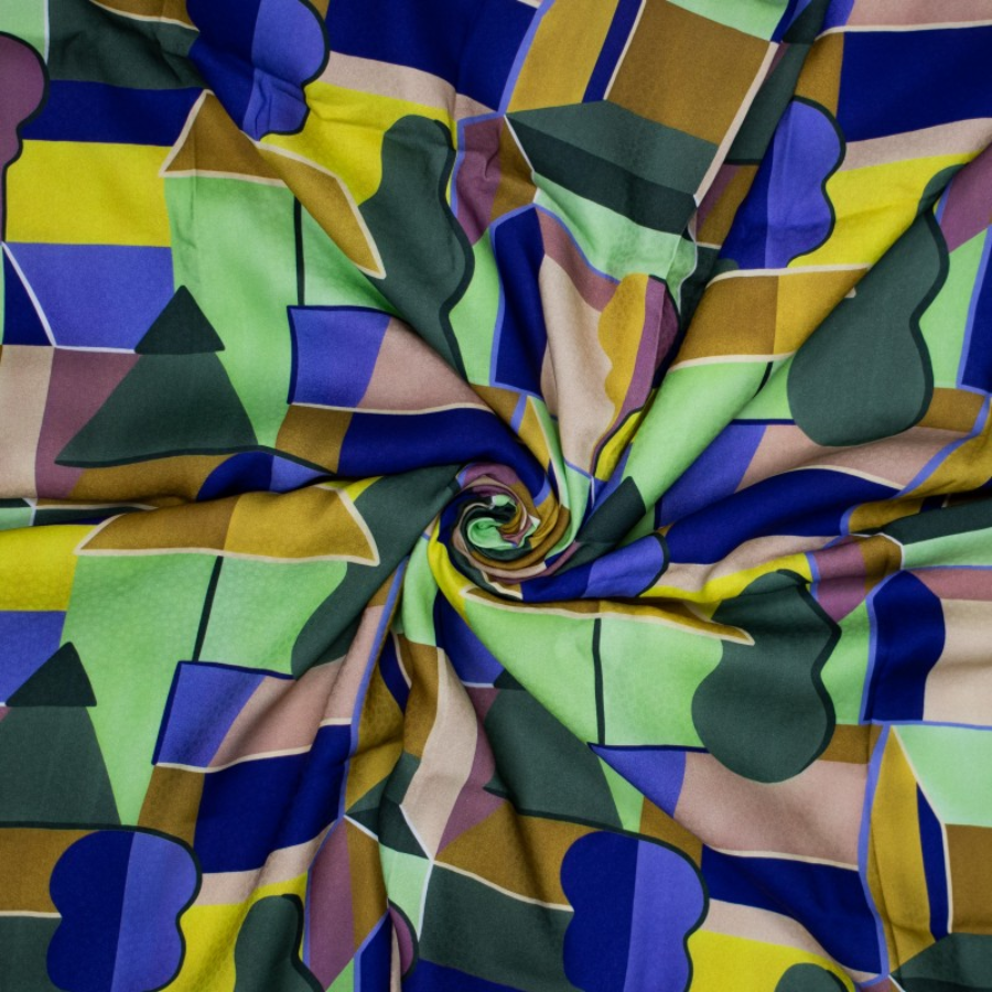 Warehouse Womens Multicoloured Geometric Viscose A-Line Size