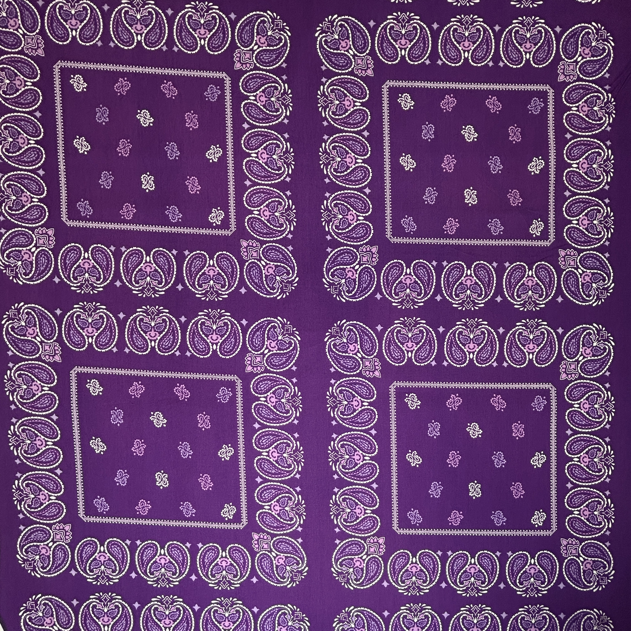 Tissu coton violet bandana