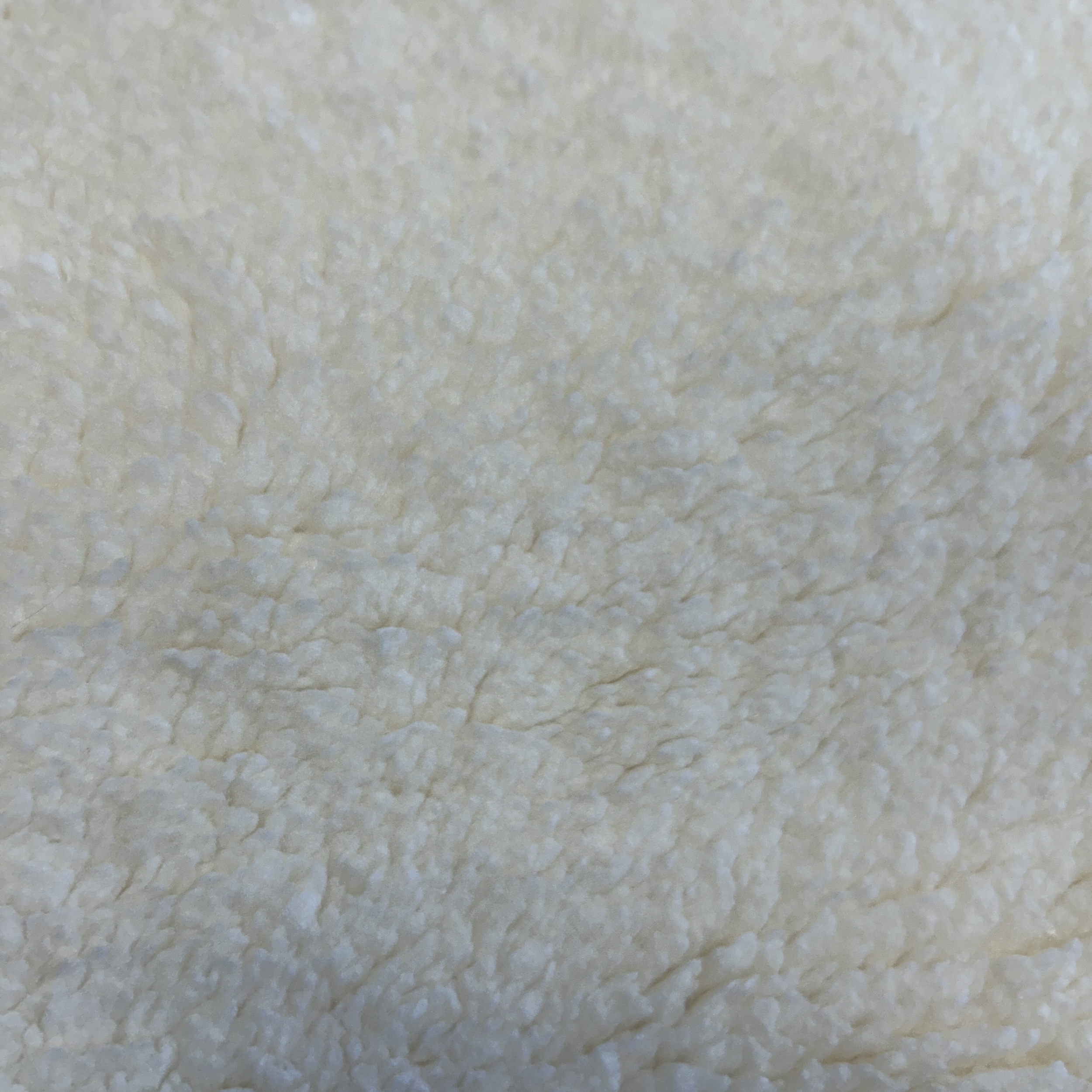 Tissu fausse fourrure TEDDY écru uni (1)