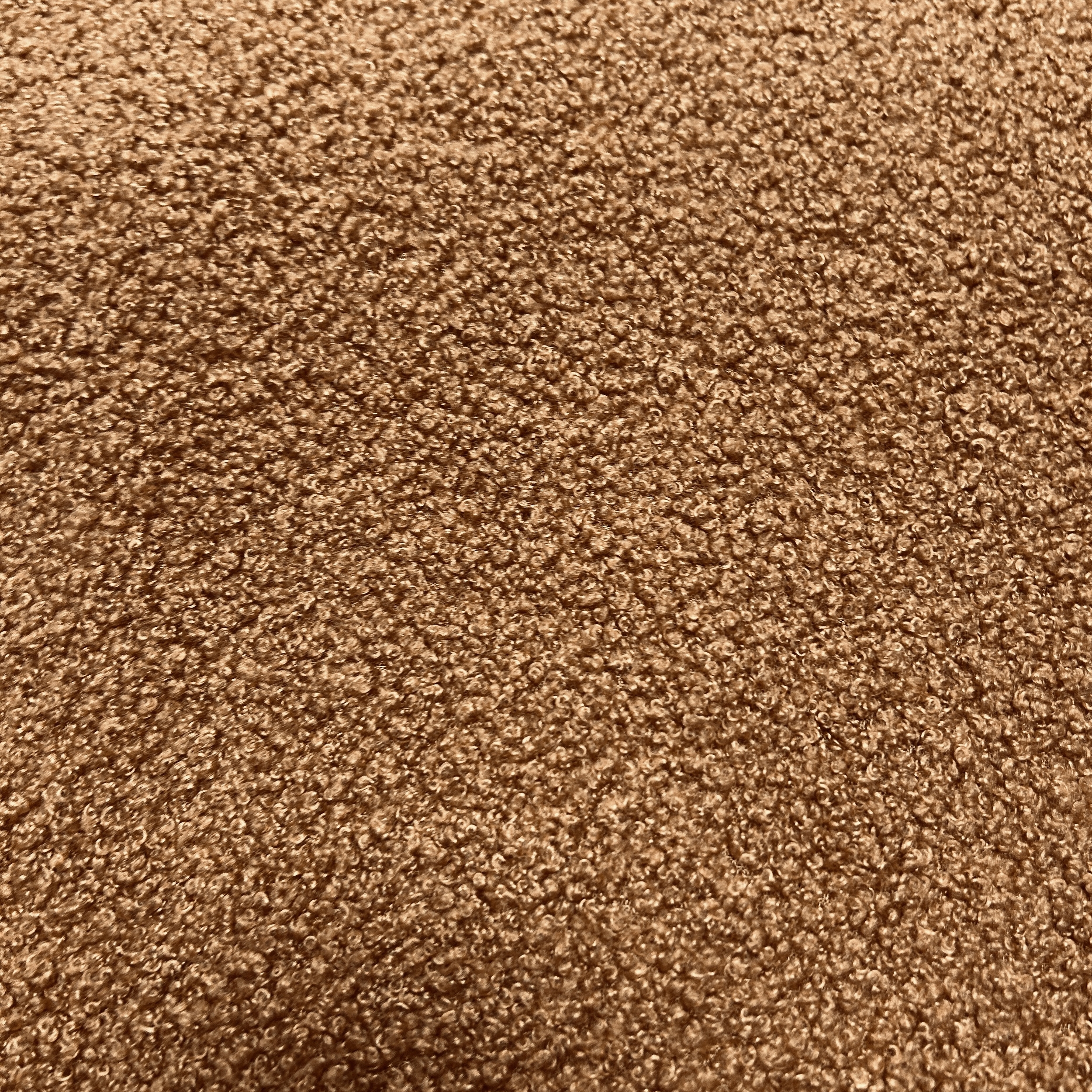 Tissu fausse fourrure bouclette cognac
