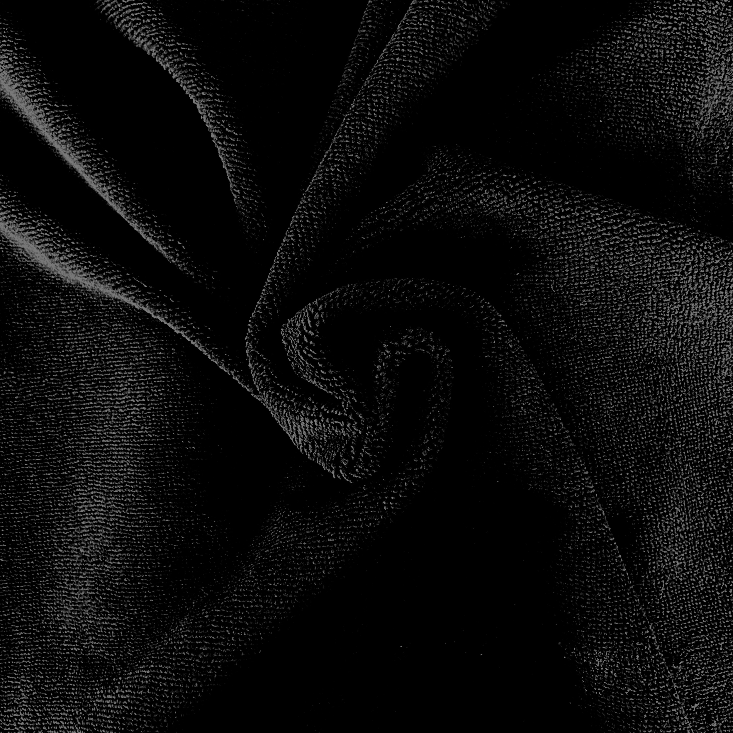 Tissu éponge bambou uni noir (1)