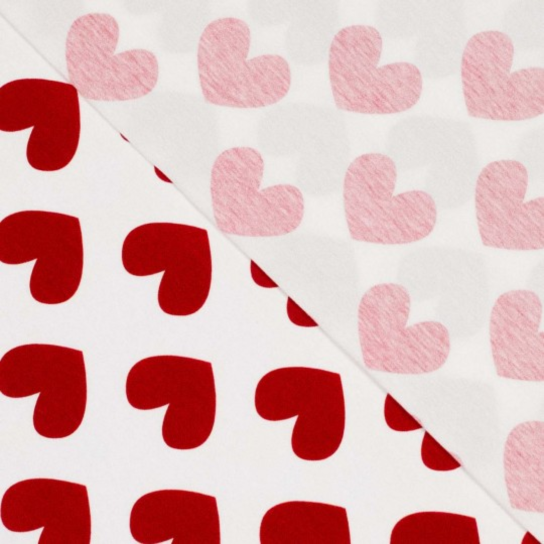 Tissu jersey coton blanc cœur rouge (2)