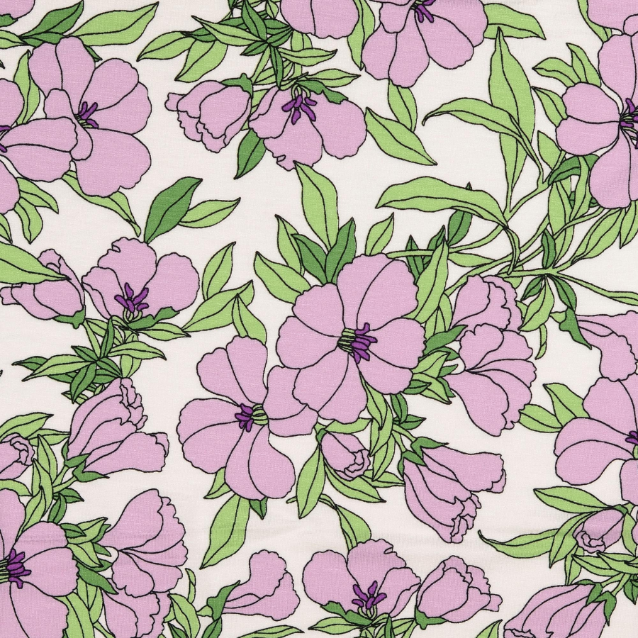 Tissu jersey viscose fleur seventie mauve(900) (1)