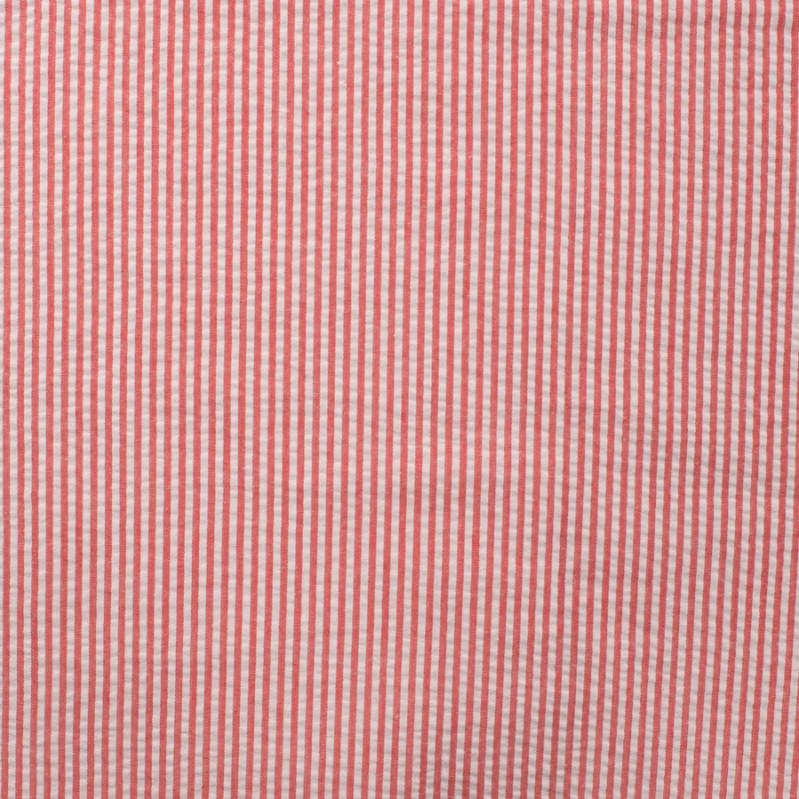 Tissu coton rayure seersucker blanc et rouge (900) (1)
