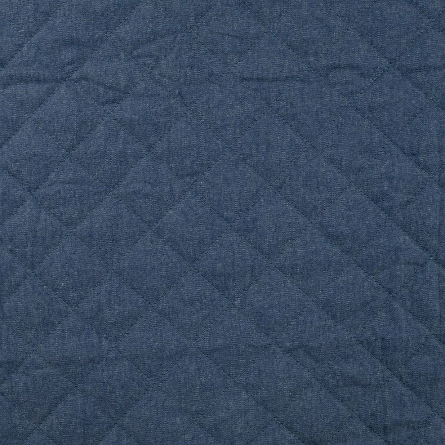 Tissu matelassé doublé uni denim jean (900)
