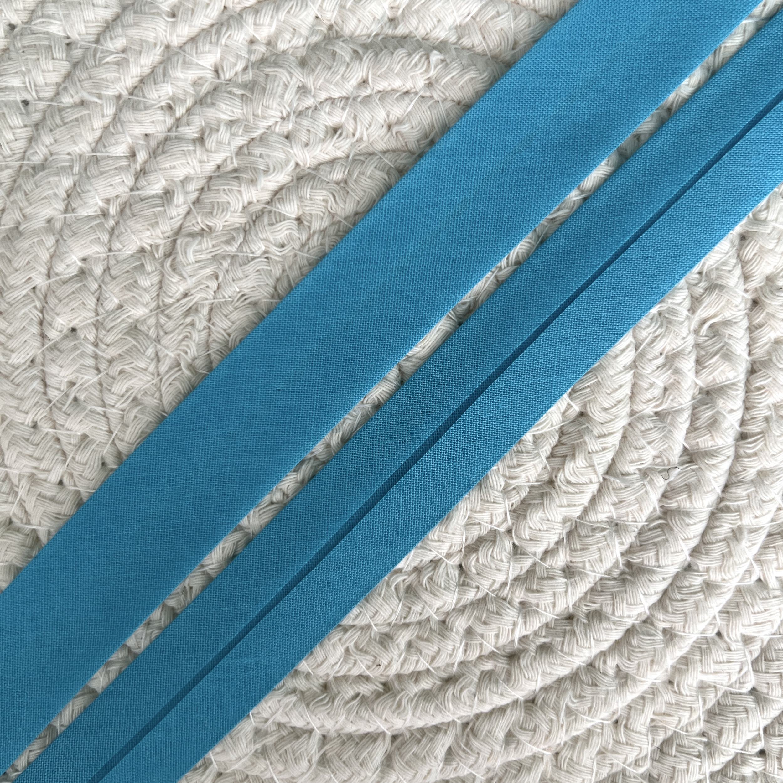 Biais polycoton bleu turquoise 2 cm