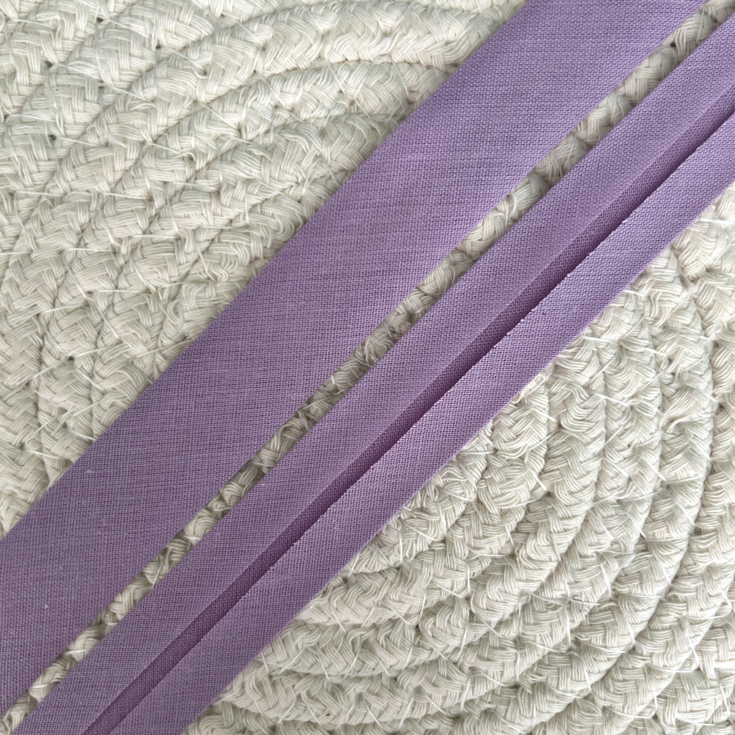 Biais polycoton lilas mauve 2 cm au mètre