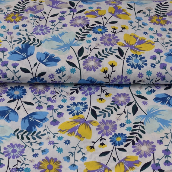 fleur bleu et jaune