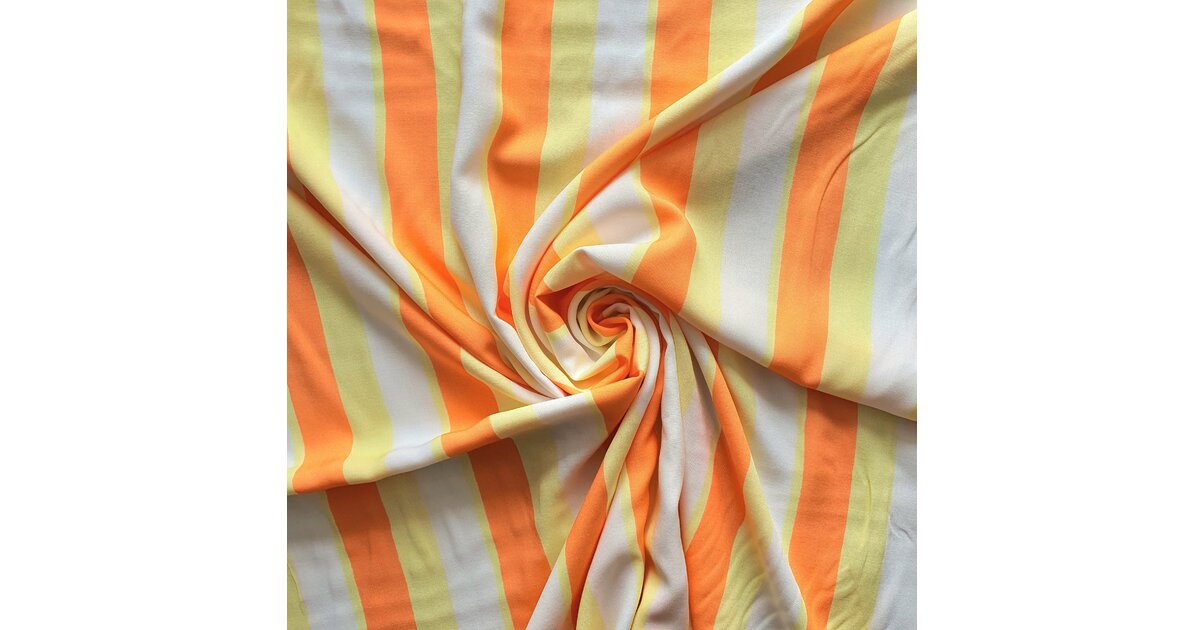 Lot De 3 Coupons De Tissu Pour Enfant - Motif Girafe Et Rayures Jaune Orangé - Coton - Origine France