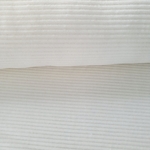 Tissu jersey côtelé velours écru