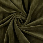 tissu jersey côtelé velours vert olive