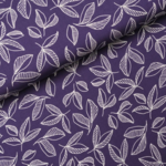 tissu viscose feuillage violet