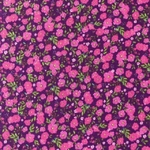 Popeline coton petite fleur BONITA fuschia violet