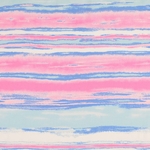 Tissu popeline viscose vague bleu et rose