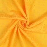 Tissu viscose brodée jaune