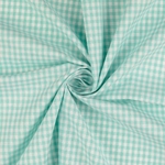 Tissu coton vichy menthe