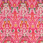 Coupon mousseline polyester imprimé ethnique INCA - rose fushcia