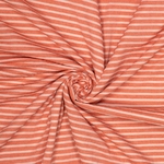 Tissu coton rayure corail DUNE