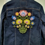 Patch autocollant grosses fleurs saumon