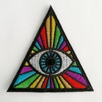 Patch autocollant triangle oeuil (1)