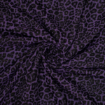 Tissu maille jacquard léopard violet brillant. (1)