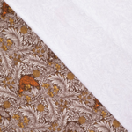Tissu jersey coton automne feuillage paon orange marron moutarde  (1)