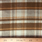 Tissu lainage manteau carreau écossais marron orange.
