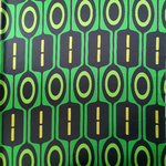 Tissu satin polyester forme géométrique noir et vert.j (1)