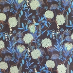 Tissu softshell fleur pissenlit bleu (1)