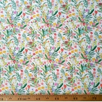 Tissu coton bio danse des fleurs printanières fond blanc.j (1)