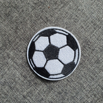 Patch thermocollant ballon de foot noir et blanc