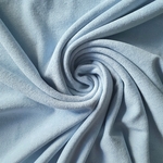 Tissu jersey éponge coton bleu ciel (1)