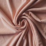 Tissu jersey éponge coton rose clair