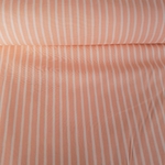 Tissu popeline coton MEGAN BLUE rayée rose clair - x50cm