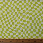 Tissu jersey damier asymétrique vert pomme et blanc (2)