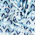 Tissu polaire bleu motif ethnique (1)