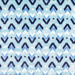 Tissu polaire bleu motif ethnique