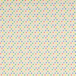 Tissu jersey coton petit pois multi couleur fond blanc
