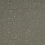 Tissu double gaze vert olive point or