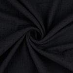 Tissu double gaze plumetis noir  (1)